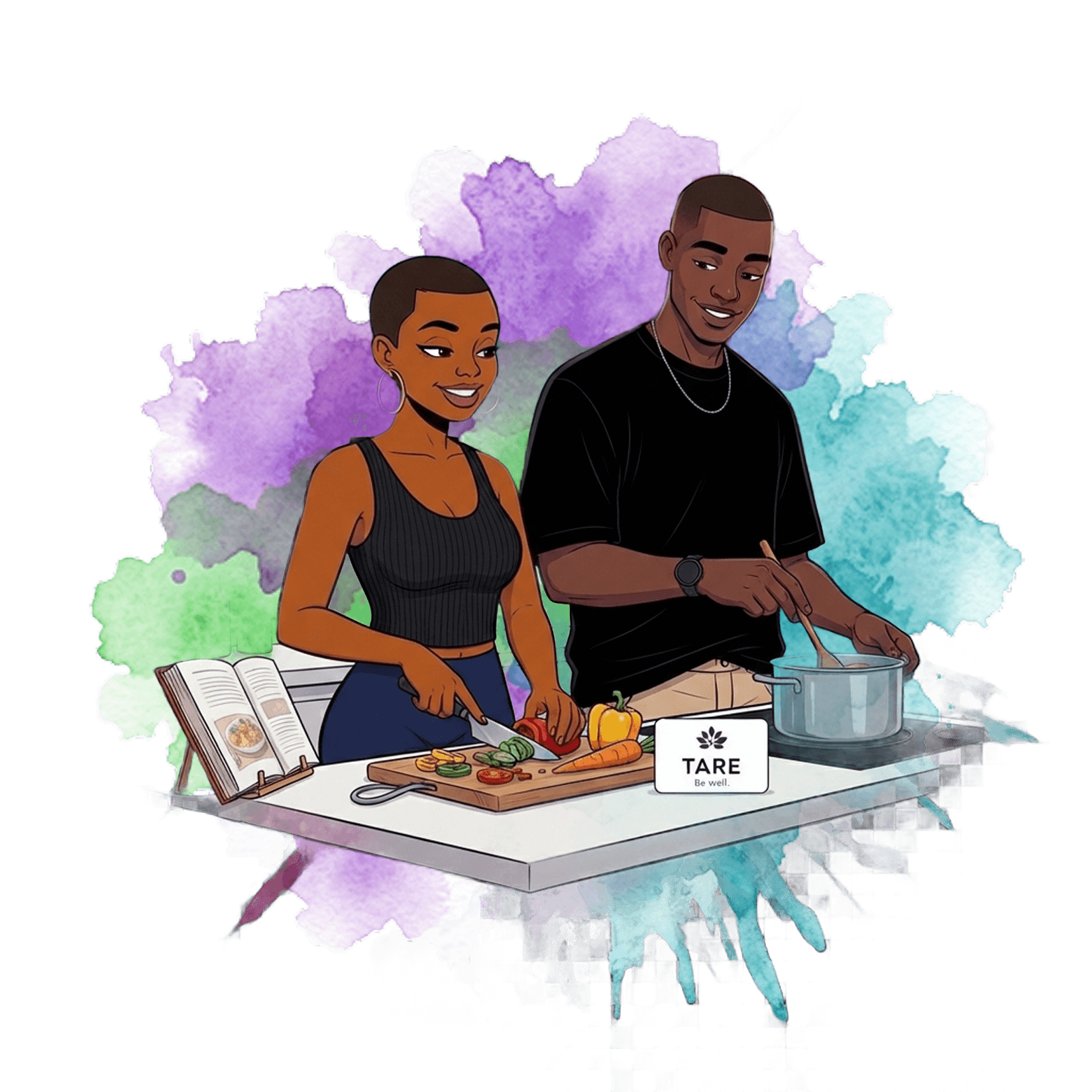 A whimsical blue creature sitting at a desk reading a legal contract by lamplight